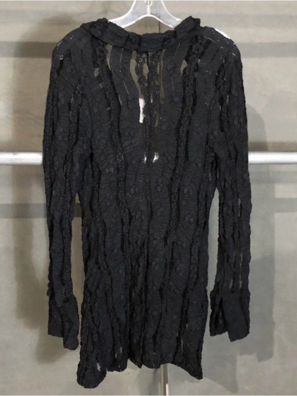 NWT Free People Sheer Lace Button-Front Boho Cardigan/Dress/Blouse. Size S